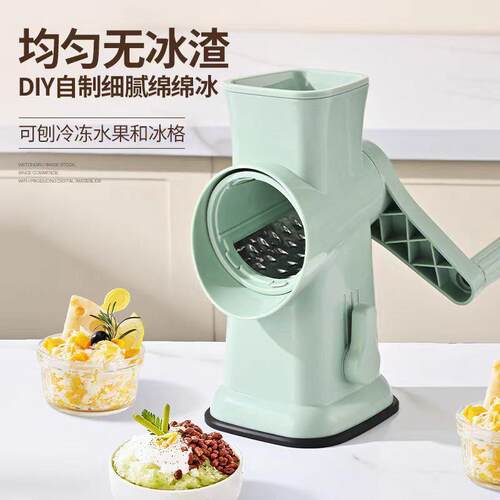 手动刨冰机摆摊不电刨冰器小型绵绵插冰机沙制冰JEI盒家碎用手摇