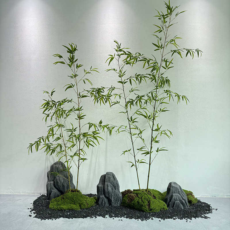 竹子仿真假新装饰室内组合竹子造景景观庭院禅意毛竹中式隔断