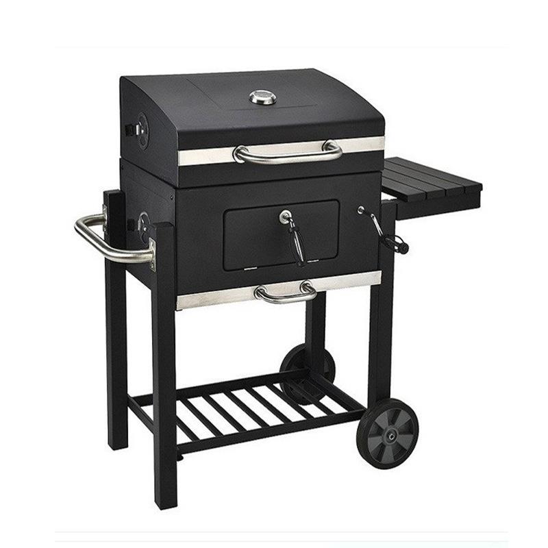 户庭院式手推车烧烤炉烟熏烧烤户架外花园大外方DIX型美烧烤炉四