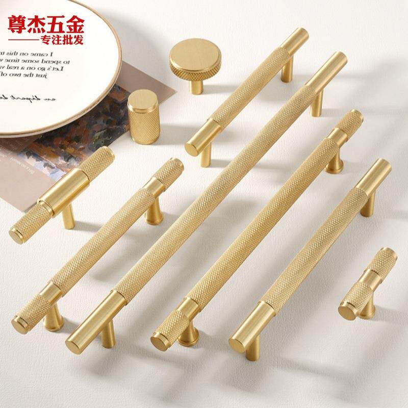 美式把手衣柜门黄铜拉手新款复古门把手柜子抽屉法式铜拉手柜门