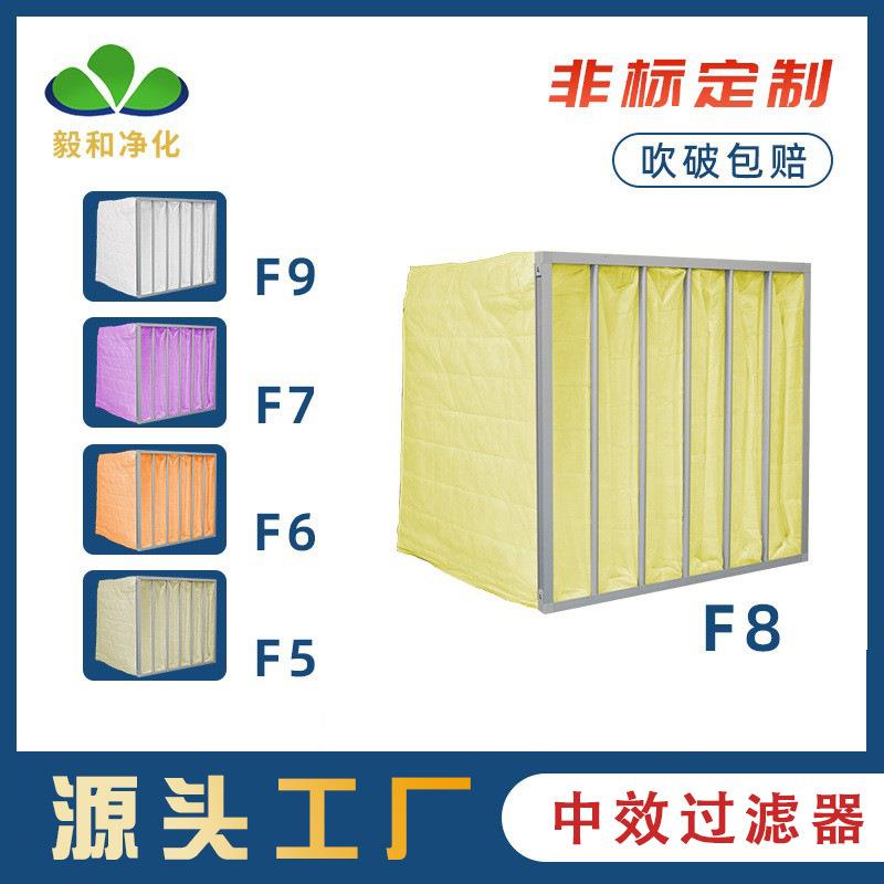 中效袋式过滤器F6中央空调空气过滤器风柜除尘F8无纺布中效过滤袋