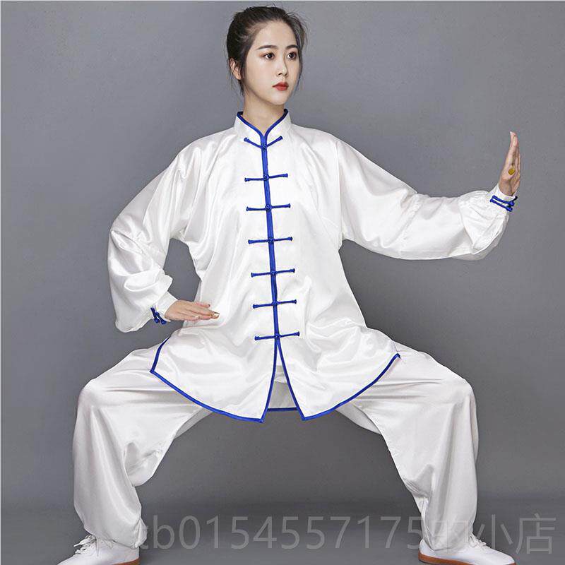 正品男女功学生春秋款太极服青团少年武术体表演太极扇练拳服服装