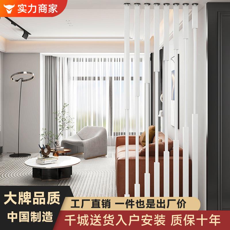 八铁轻奢创意屏风隔断墙客厅装饰简约现代铁艺网红格栅玄关立柱墙