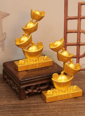招财元宝造型摆件元宝迎客松桌面发财招财聚财装饰品步步高升礼品
