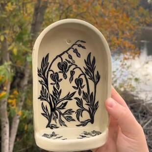 Ceramic 跨境新品 Hand Painted 饰品挂件 Alta墙壁龛烛台墙面装