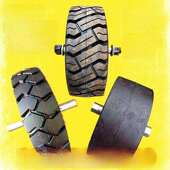 500定向轮 450 带轴拖车 叉车实心轮胎鼓网轮胎总成移动拖车400