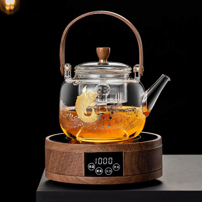 玻璃煮茶壶电陶炉煮茶器泡茶烧水壶茶具白茶家用全自动蒸汽煮茶炉