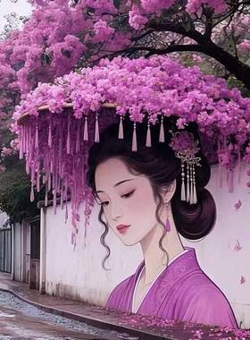 网红女孩花墙仿真风车茉莉玫瑰花瀑布墙面装饰壁挂拍照打卡背景墙