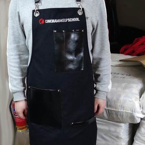 新款直销外贸加厚帆布围裙雕刻手作木工工作服皮口袋画室围裙直供