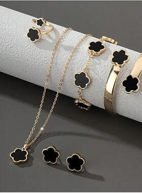 Bracelet bracelet ring earrings necklace accessories set项炼