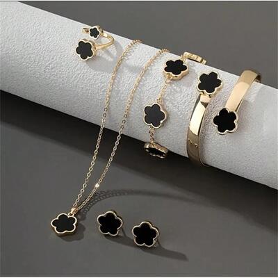 Bracelet bracelet ring earrings necklace accessories set项炼