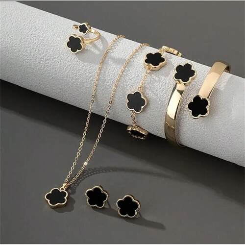 Bracelet bracelet ring earrings necklace accessories set项炼