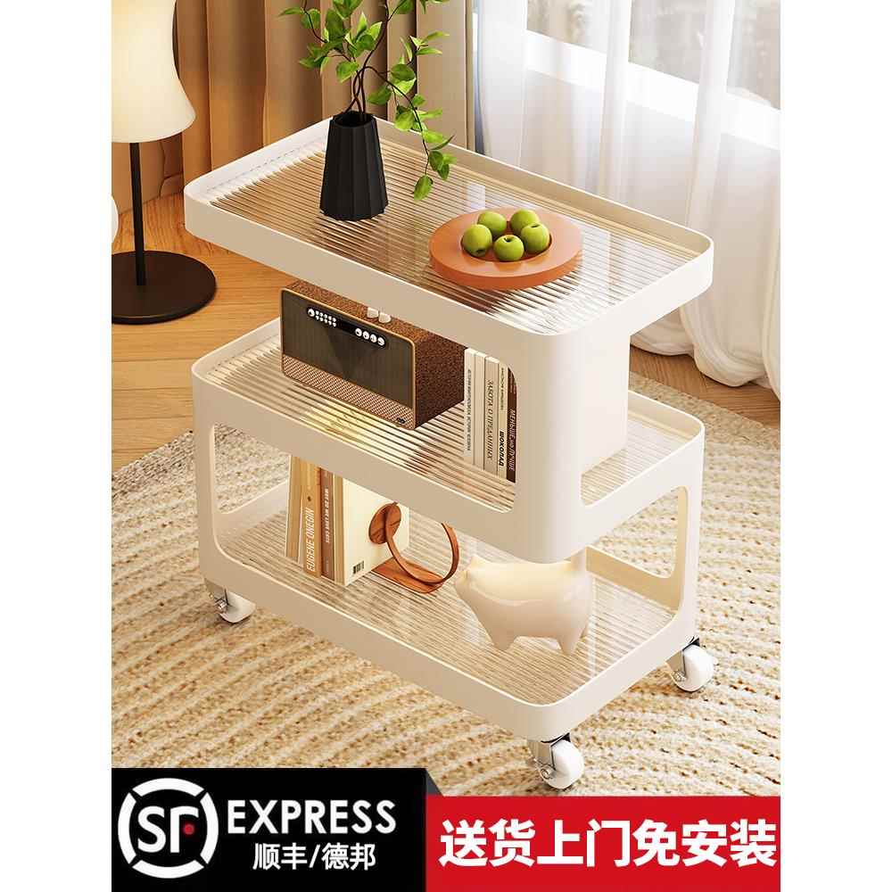 沙发边几边柜可移动茶几轻奢高级小桌子客厅小推车床头置物架侧边