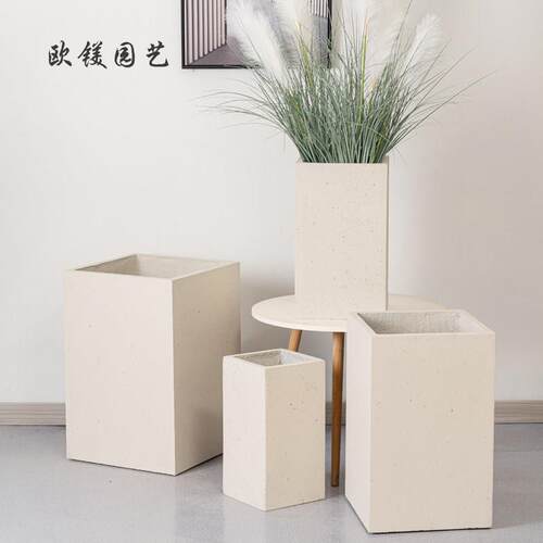 北欧水泥花盆简约欧式大花盆客厅阳台庭院落地高特大号清仓包邮