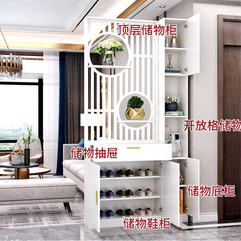 入户进门屏风隔断柜置物架客厅简约现代实木正对大门双面玄关柜墙