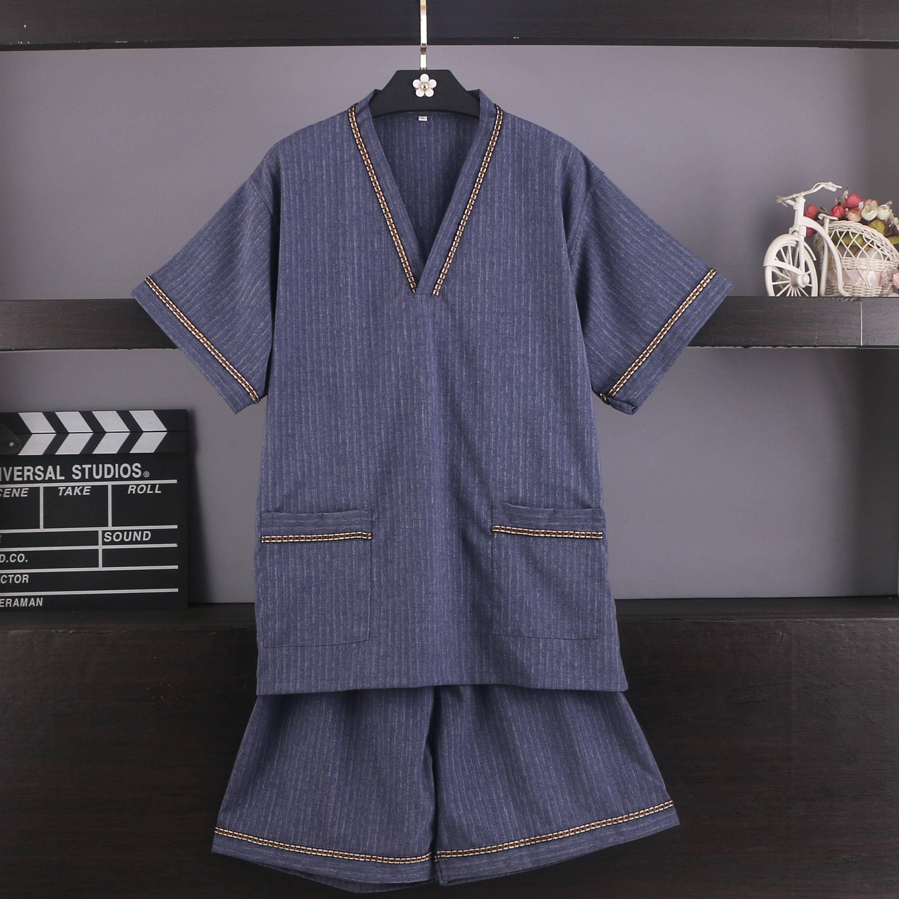 025新款汗2蒸服桑拿服男士按侣情25401高端洗浴中心足浴摩大尺码