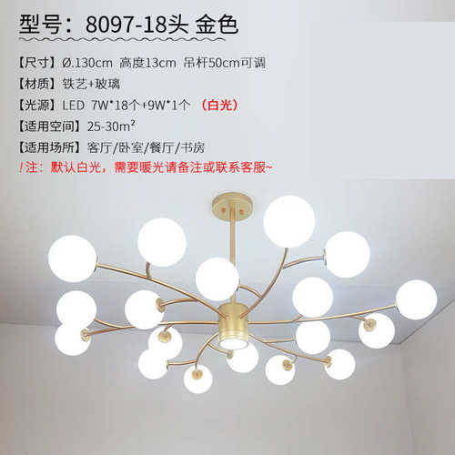 客厅个性服装店卧室餐厅铁简约艺吊灯豆北欧创意现代灯灯饰灯具魔