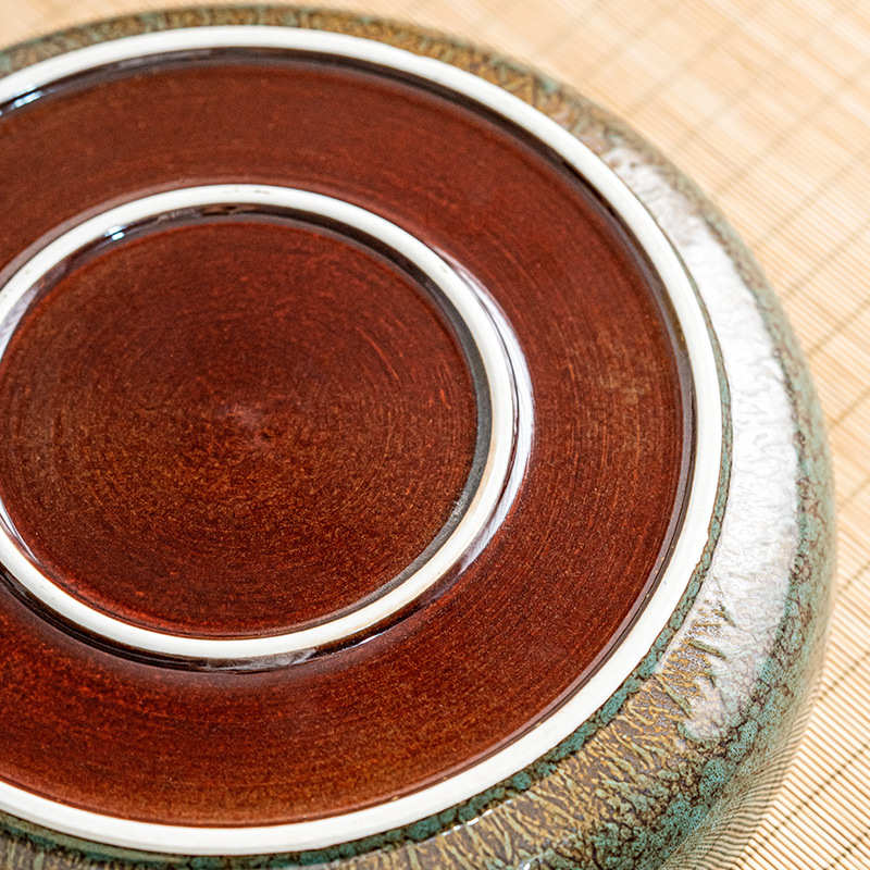 日式圆形茶盘大号干泡盘茶台家用陶瓷储水盘酒店茶具用品家用茶海