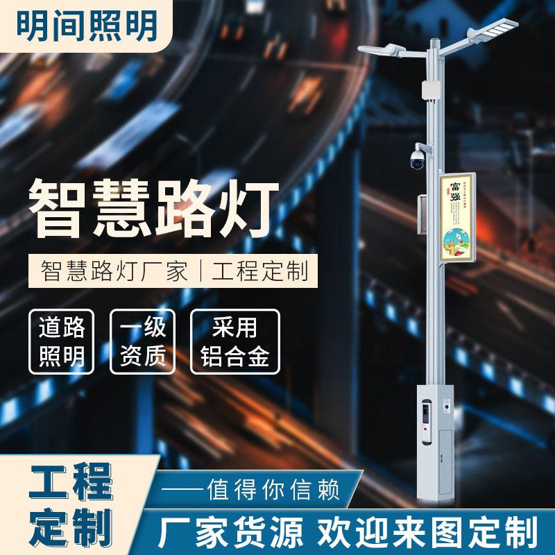 厂家供应带充电桩环境监测无线通信功能智慧路灯 LED智能路灯