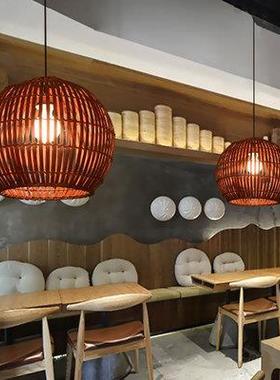 中式竹艺艺竹编吊灯AL-62943创意典个性饭古店餐厅厅阳客台日式灯