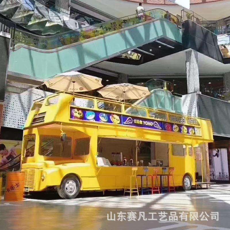 多功能电动四轮烧烤餐车 景区商业街铁艺美陈 夜市麻辣串夹馍餐车