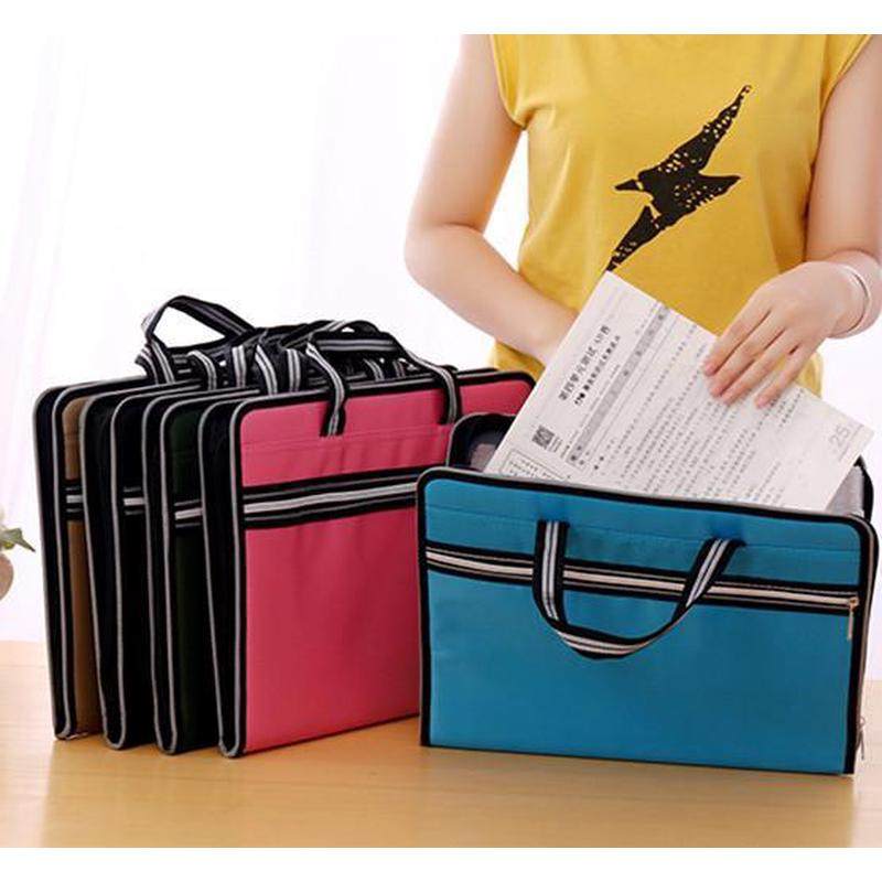 文件袋多层风琴包小清新学生用多功能帆布资料袋拉链a4文件夹分层