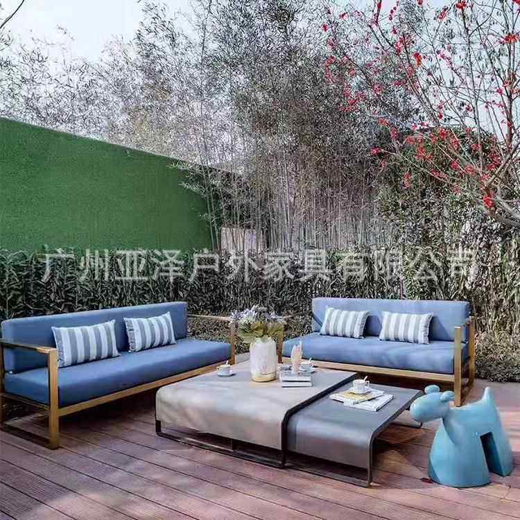 铁艺户外休闲桌椅金属成套沙发桌椅不锈钢户外沙发组合欢迎咨询