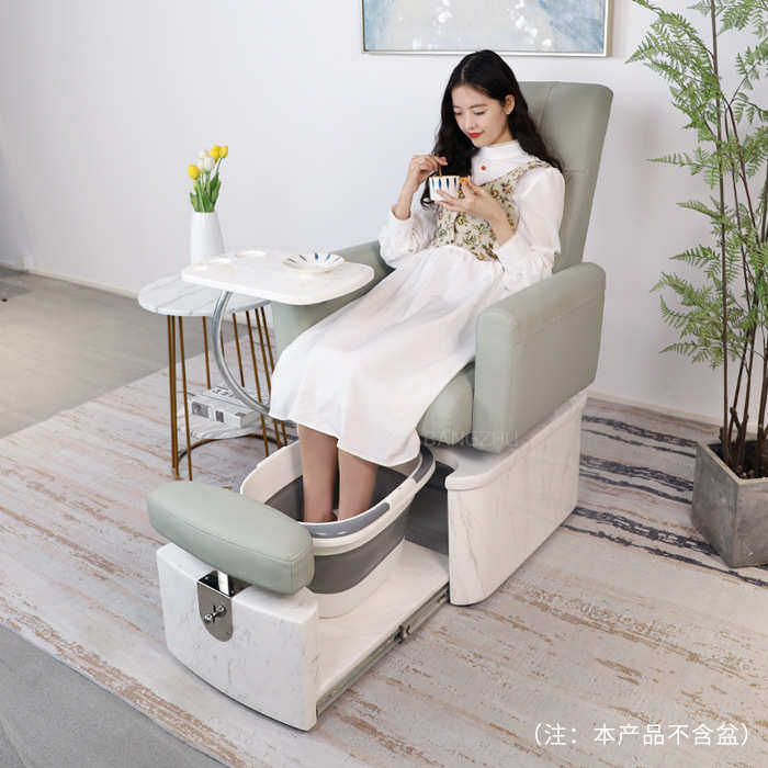 美甲沙发 美容院专用修脚做脚美甲躺椅不通水纹绣美甲美睫沙发
