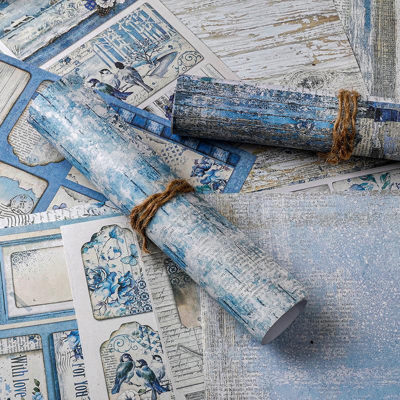 蓝色世界素材素材复古和纸胶带