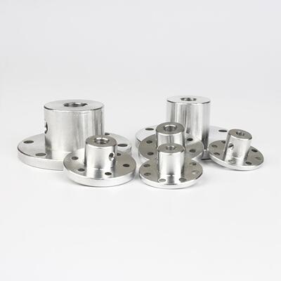 铝合金法兰联轴器 凸缘全向轮麦克纳姆轮指向 法兰连接轴支座+