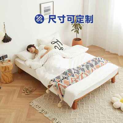 全TTM-01实榻木榻无米床小户型日式单人床现代简约架床头床地台矮