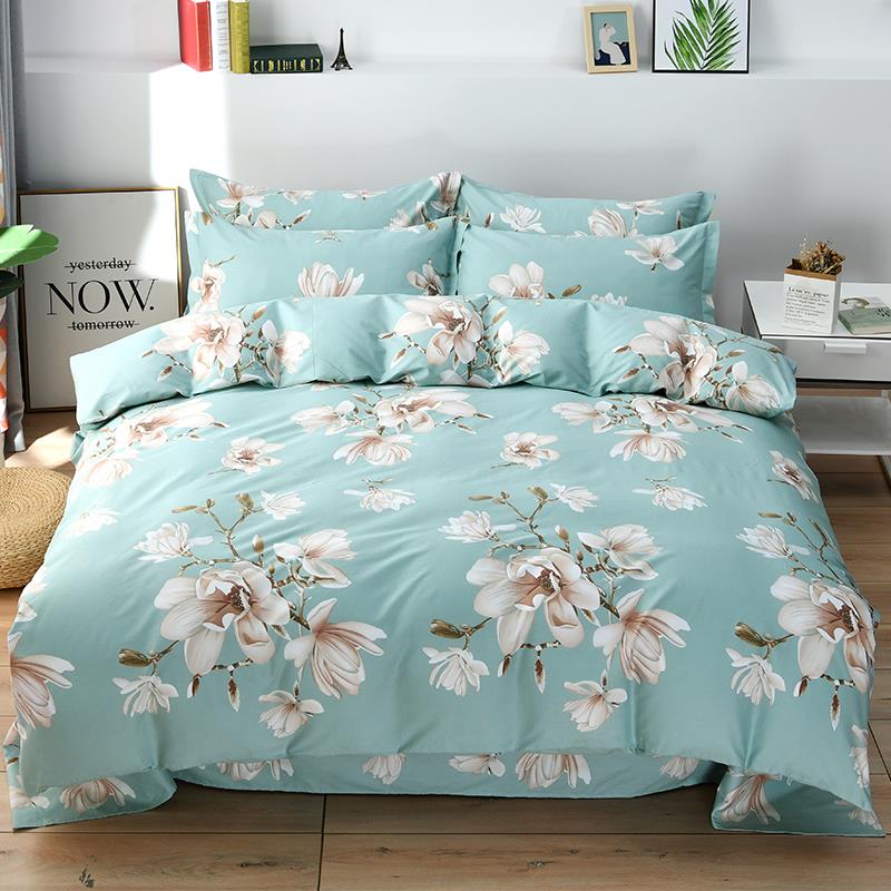 正品加厚纯棉1四件套00%全棉布斜单人双人纹床上用品被套套床枕单