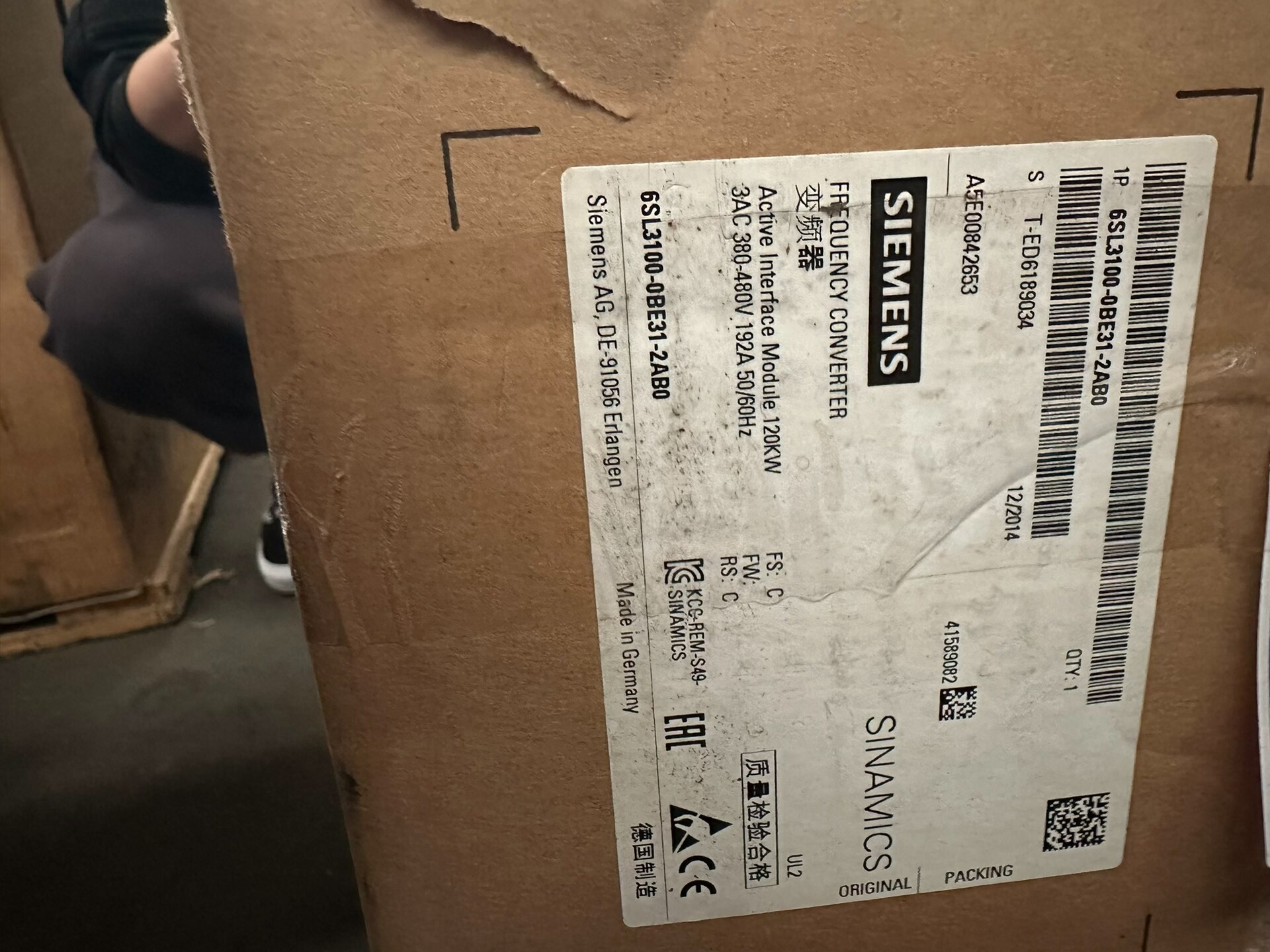 6sl3100-0be31-2ab0 全新2014年西门子1