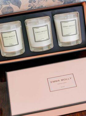 3pcs/set Scented Candles Natural Soyn Non-toxic Wax Candles