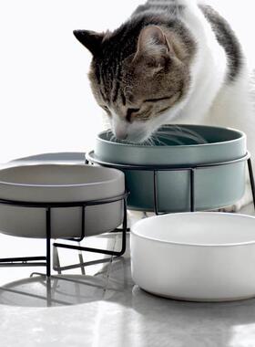 bowl ceramic single - double pet dog food bowl cat 喂 食碗