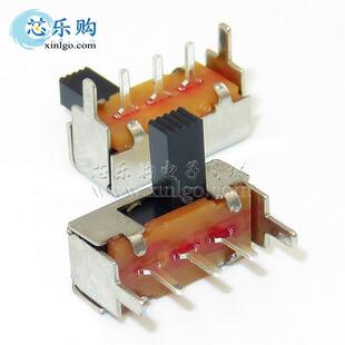 2档3脚 滑动开关 SK12F14G6 柄6mm 拨动开关 弯脚 12F14 卧式