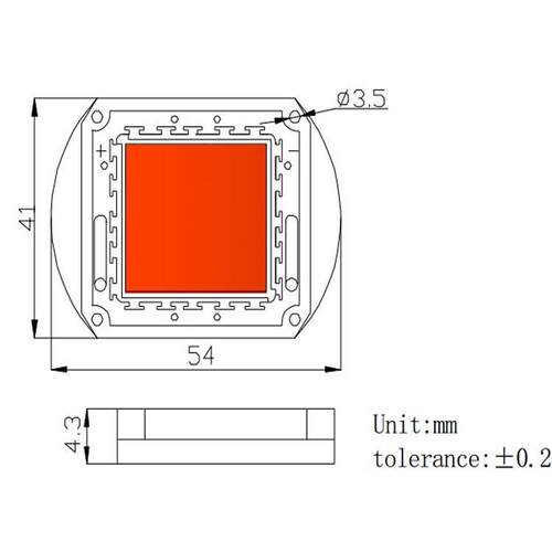 大功率60W植物灯集成led光源 户外大棚补光led灯珠 全光谱LED灯珠