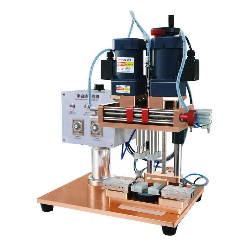 半自动旋盖机玻璃瓶塑料瓶鸭嘴盖锁盖机泵头盖拧盖机