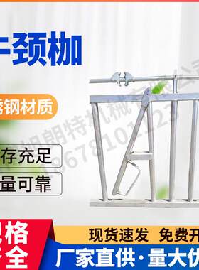 牛颈枷奶牛场农场牧场镀锌双开活位固定分位牛颈夹自锁式牛颈枷