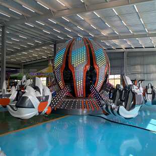 大型户外游乐设备新款天空之城旋转升降双层自控飞机儿童广场游乐