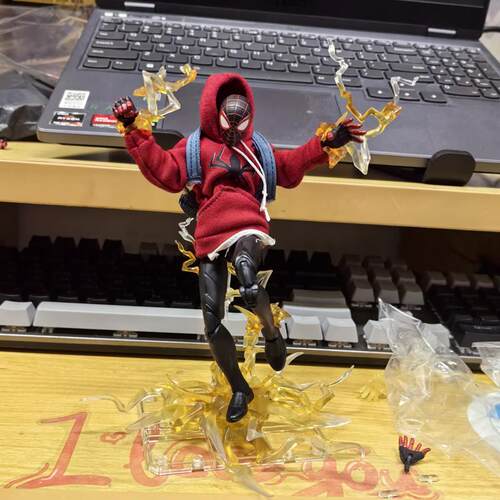 迈尔斯蜘蛛侠闪电特效件diy手办模型魔改配件shf假面雷电骑士改件