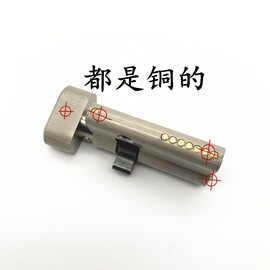 速发玻璃门锁锁芯执手门锁胆无门框锁大50mm60mm全铜单开锁头