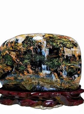 奇石天然青海七彩石原石黄河石头家居玄关客厅观赏桌面摆件包邮