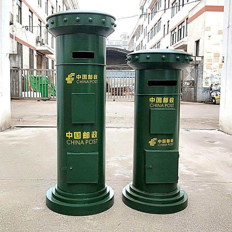 复古怀旧英伦立式邮筒摆件模具铁艺邮政信报箱模型家居装饰品