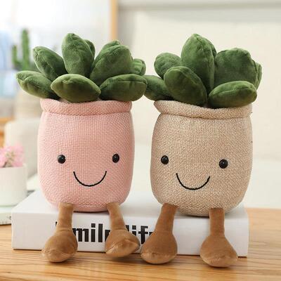 Lifelike Succulent Plants Plush Stuffed Toys Soft Bookshelf