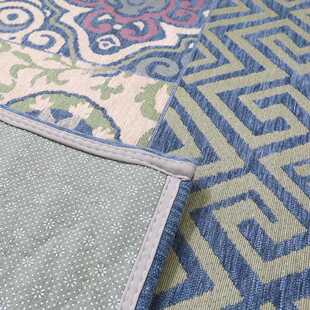 房间长方形可床边沙发定制客厅地毯卧室地中海地毯地毯湛蓝茶几