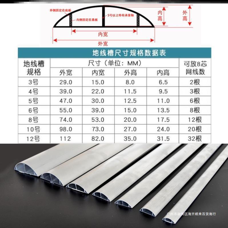 不锈钢弧形底地线埋线槽地面藏线防踩压线条地踩电线盖板