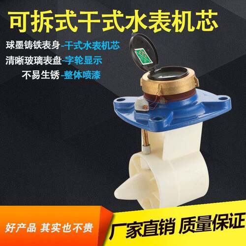 大口径工业水电螺翼式水平可拆卸数字法兰连接干拭水表机芯LXLC