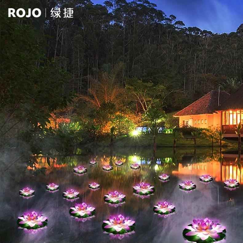 态荷花灯户外LJ-22052防水景浮观造景装饰灯花园莲池动塘水面漂太
