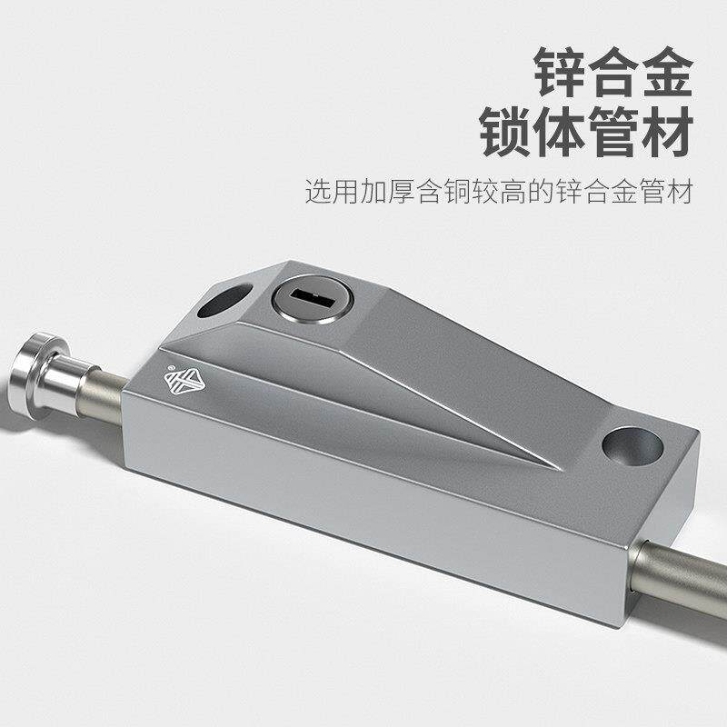 旋转门地插锁地插销有框玻璃门锁明装木门不锈钢门地锁弹簧插销锁